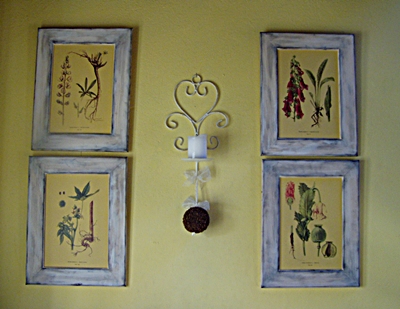 Obrázky z herbáře a svícen s hřebíčkem