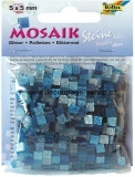 Mozaika pryskyřicová 5x5 mm - třpytivá modrá