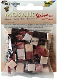 Mozaika pryskyřicová 10x10 mm - červený mramor