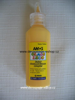Glass deco - žlutá 22 ml